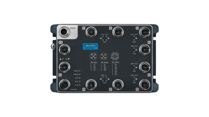EN 50155 M12 8GE PoE + 2GE Managed Switch, 24~110 VDC